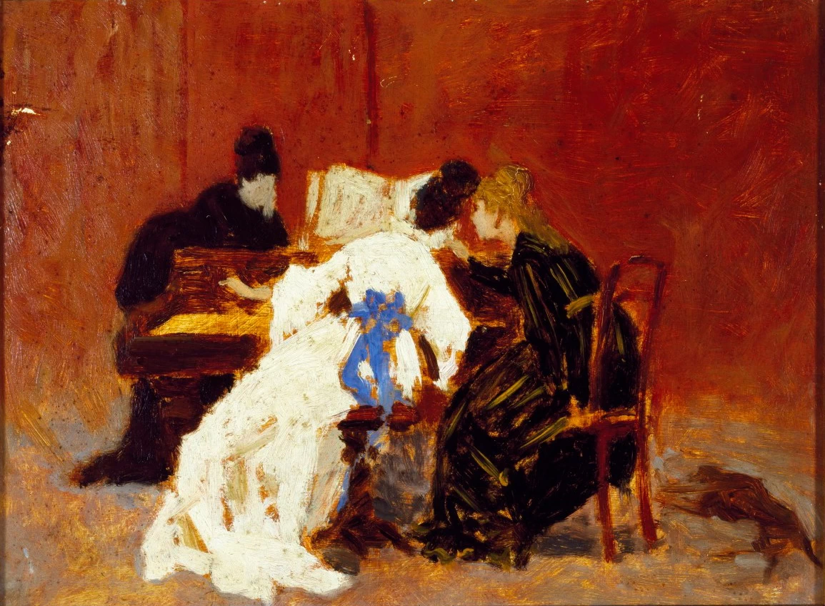 Al pianoforte - Galleria d’Arte Moderna, Palazzo Pitti, Firenze, Italia